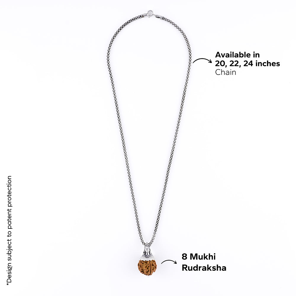 Adiyogi Pendant (8 Mukhi Nepali  Rudraksha)