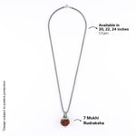 Orignal Adiyogi Pendant (7 Mukhi Nepali Rudraksha) With Chain