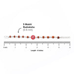 Rudraksha Silver Bracelet with Shree Single Line for Kids