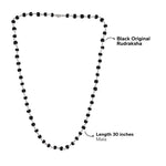 Black Rudraksha Silver Mala