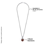 Orignal Adiyogi Pendant (3 Mukhi Nepali Rudraksha) With Chain