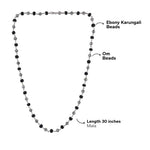 Karungali with Om Silver Beads Mala