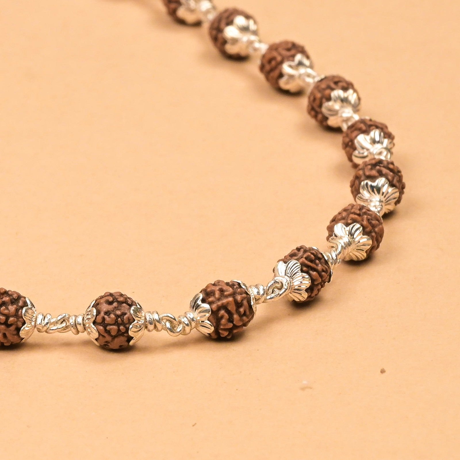 Rudraksha Silver Mala ( 6 - 7 mm Rudraksha)