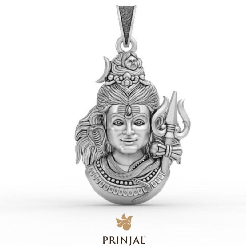 Shiva Trishul Silver Pendant