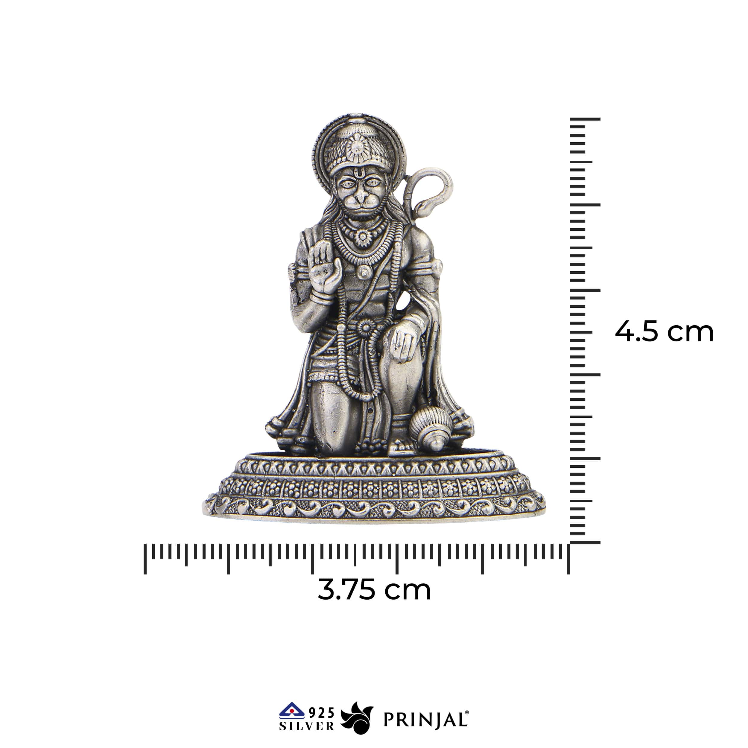 Lord Hanuman Silver Murti