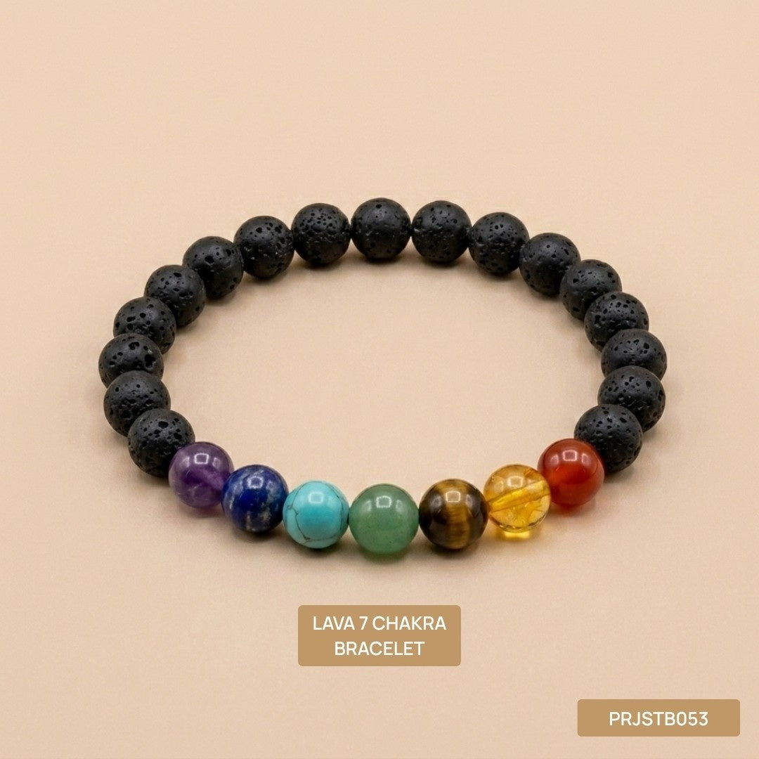 Lava 7 Chakra Bracelet