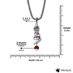 Sheshnag Shivling Rudraksha Silver Pendant