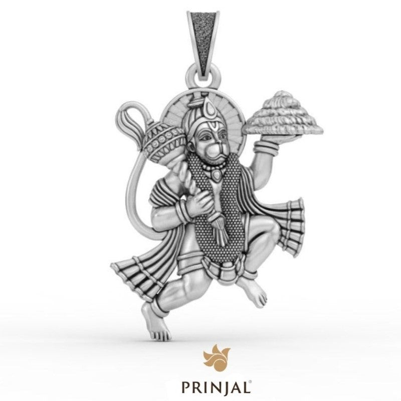 Lord hanuman flying  Silver Pendant