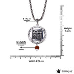 Sacred Mantra Shiva Silver Pendant