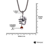 Mahadev Trishul With Ganesha Silver Pendant