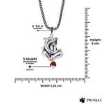 Ganesha Shivling Rudraksha Silver Pendant