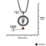 Trishul Rudraksha Silver Pendant