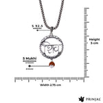 Shiva Script Silver Pendant