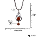 Om Rudraksha Silver Pendant