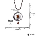 Surya Rudraksha Silver Pendant
