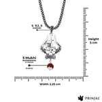 Shiva Trishul Damru with Rudraksha Silver Pendant