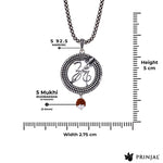 Om Trishul Rudraksha Silver Pendant