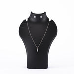 Silver Set Chain Pendant and Earrings with Finely Cut Stones for Women