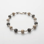 Tulsi With Flower Silver Beads Bracelet