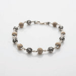 Tulsi With Silver Shivling Beads Bracelet