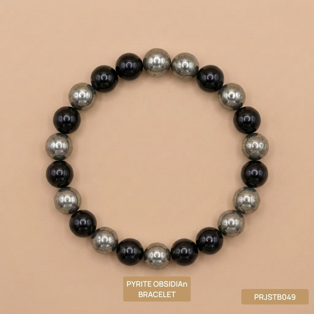Pyrite Obsidian Bracelet