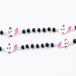 Black Beads Mickey Mouse Silver Nazariya for Kids