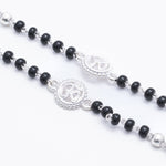 Black Beads Om Silver Nazariya for Kids