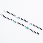 Authentic Black Beads Multicolor Tortoise Silver Nazariya for Kids