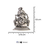 Lord Gajanana Silver Idol