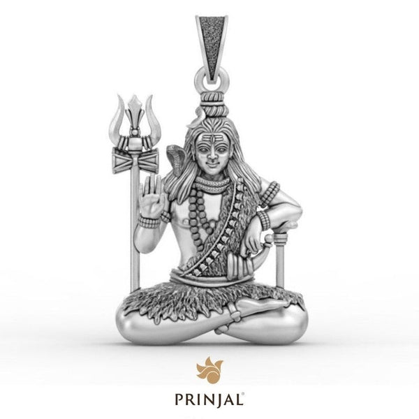 Lord Bholenath Silver Pendant