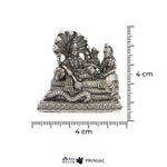 Lord Vishnu Laxmi Silver Idol