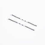 Organic Black Beads with Silver Interlocking Nazariya for Kids