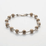 7-8 MM Tulsi Beads Silver Bracelet