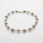 Tulsi With CNC Beads Silver Bracelet