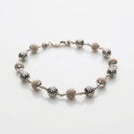 Tulsi With Round Silver Beads Bracelet