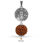 Shiv Ji Silver Rudraksha Pendant