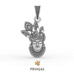 Lord Shrinathji Face Silver Pendant