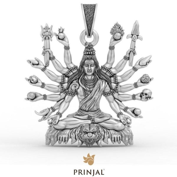 Shiva Mudra Silver Pendant