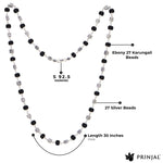 Karungali Silver Mala Square Beads