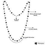 Karungali 92.5 Silver Mala (Spherical Beads)