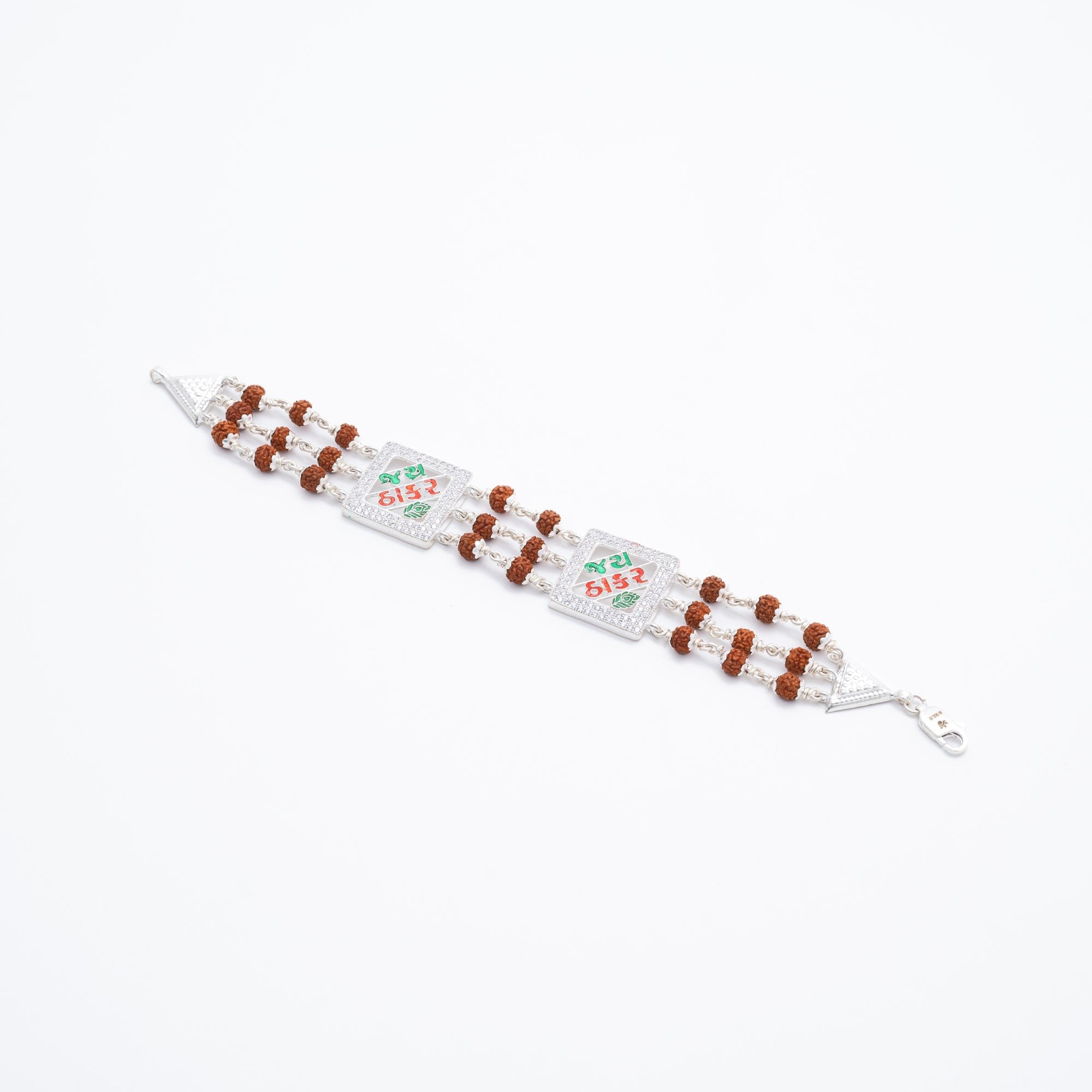Rudraksha Silver Two Jay Thakar Brooch Bracelet
