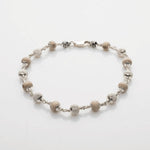 Tulsi With CNC Beads Silver Bracelet 7-8 MM
