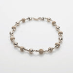 Tulsi With Silver CNC Beads Bracelet