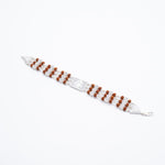 Orignal Rudraksha Silver Brooch Ganesh Triple Line Bracelet