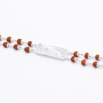 Buy Rudraksha Silver Jaguar Symbol Double Line Bracelet