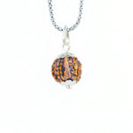 Silver Capping Ganesh Mukhi Rudraksha Pendant With Chain