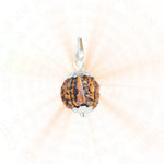 Authentic Silver Capping Ganesh Mukhi Rudraksha Pendant With Chain