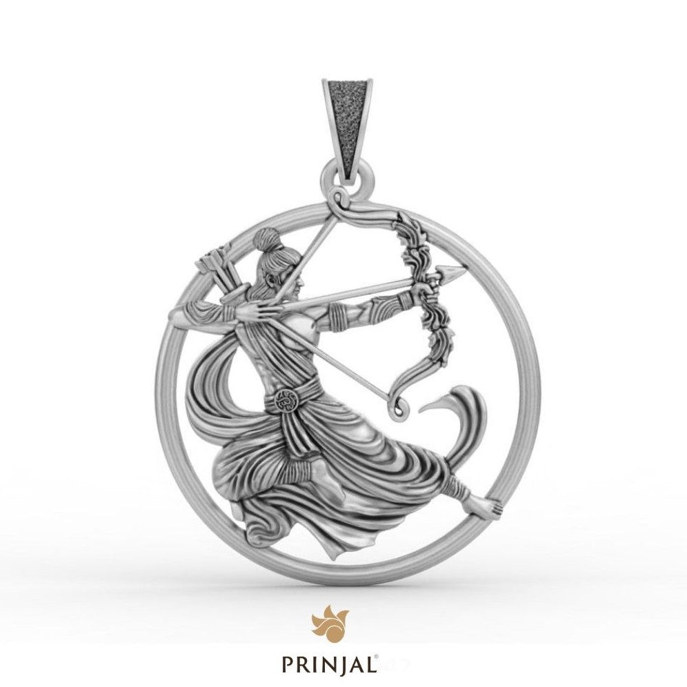 Ram Dhanush Silver Pendant