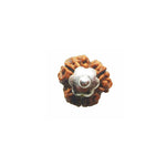 3 Mukhi Rudraksha Silver Capping  Pendant ( Nepali )