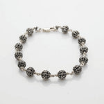 Silver Flower Beads Bracelet